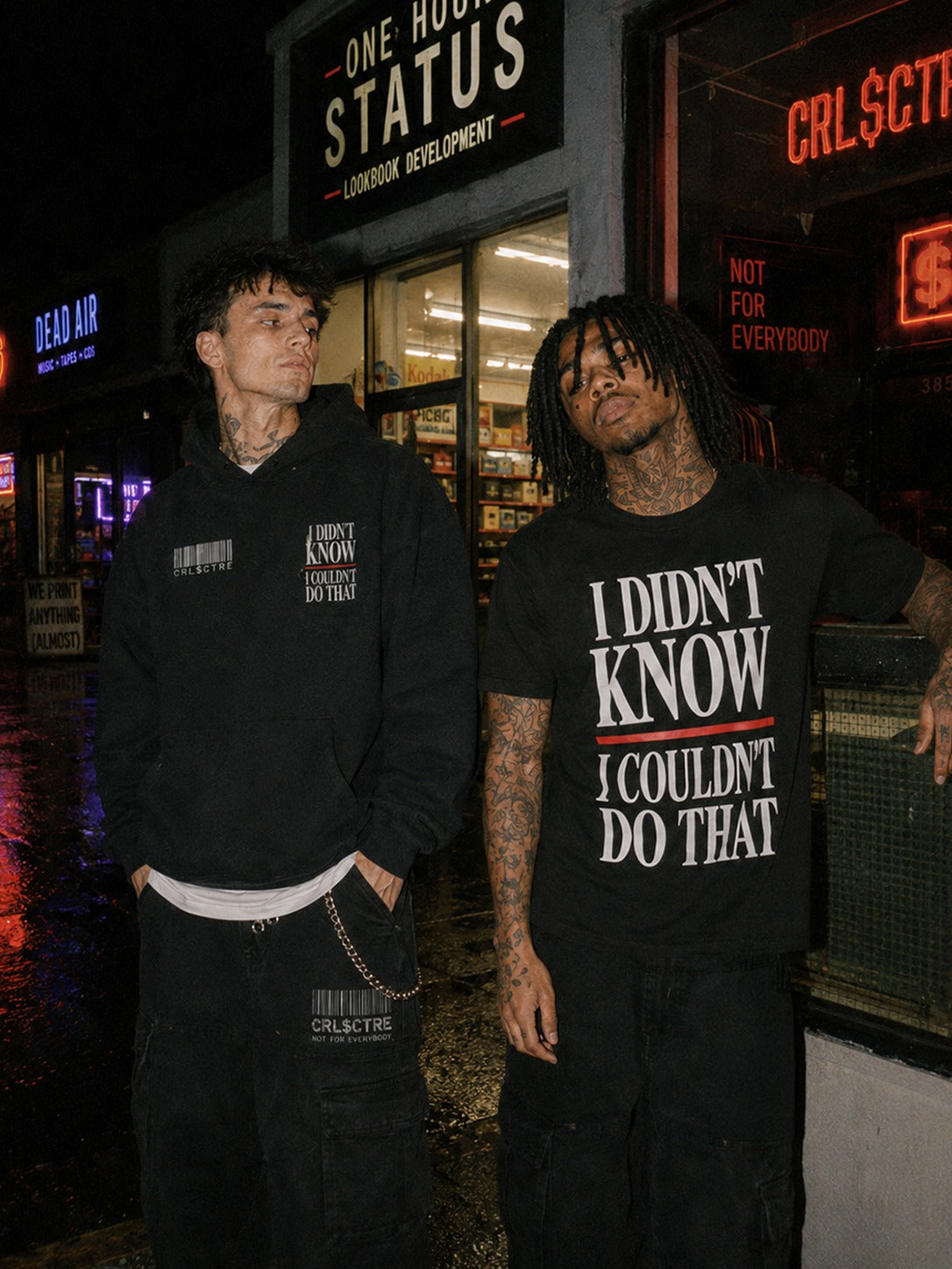 Two CRL$CTRE models outside the strip mall