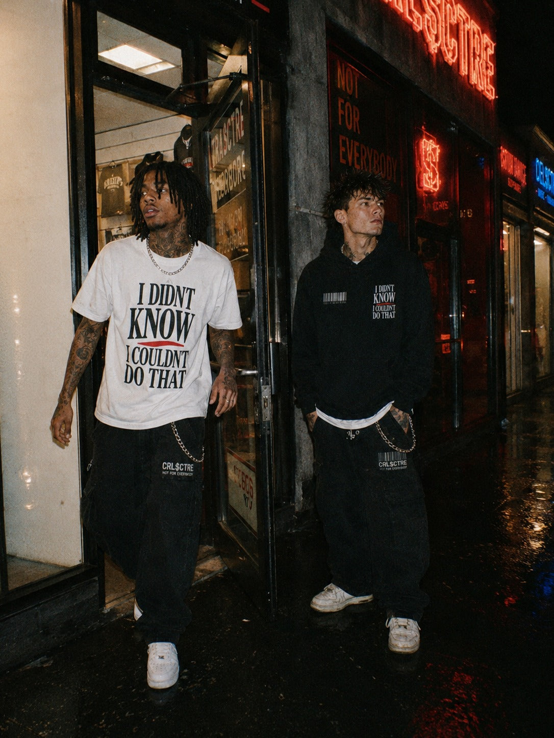 Two CRL$CTRE models outside the store
