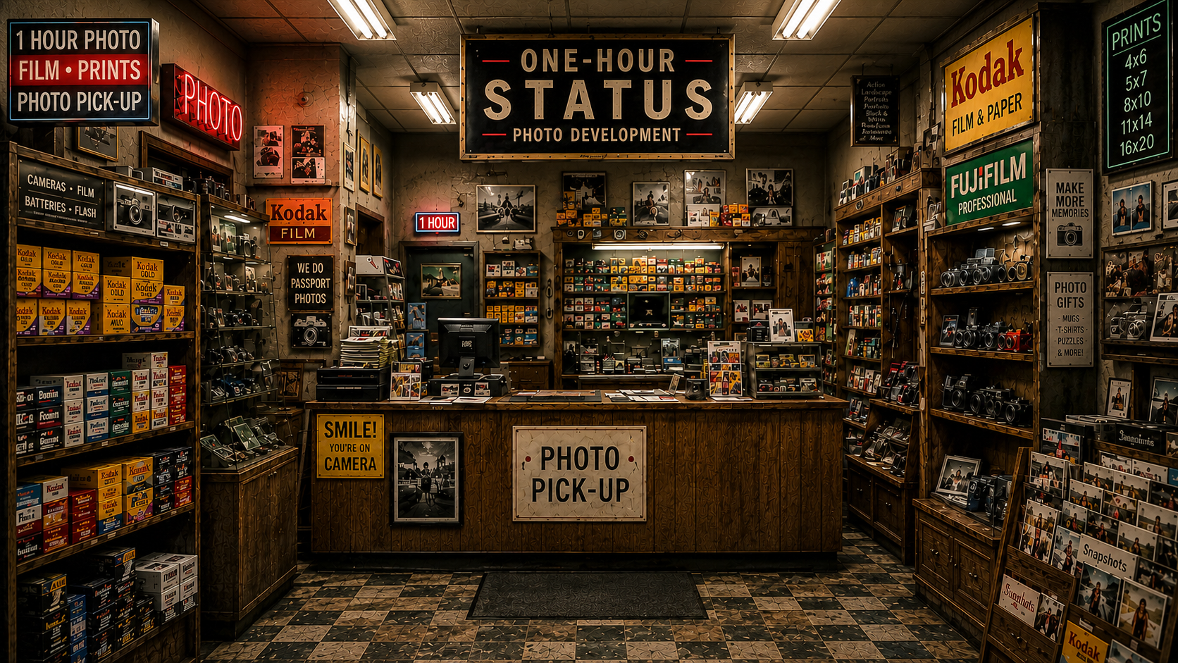 One Hour Status photo development shop